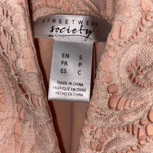 Streetwear Society peach/pink strapless lace - Picture 6 of 7